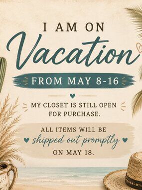 Vacation Status! All items bundled will sell for 40% Off.